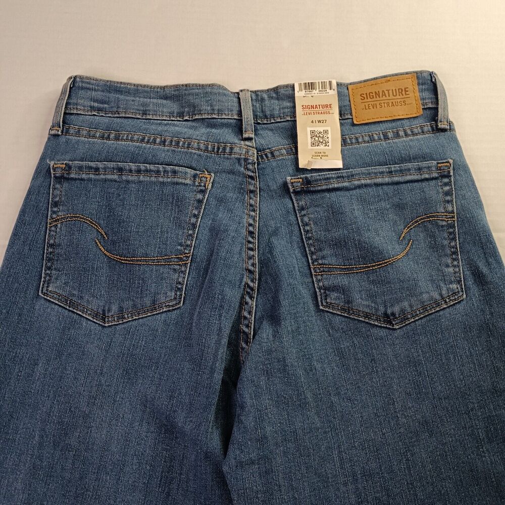 Signature by Levi Strauss Mid Rise Capri Women’s 4 W27 Cuff Ankle Denim Jeans - Picture 8 of 8